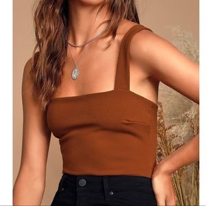 Lulus Symbolize rust brown body suit